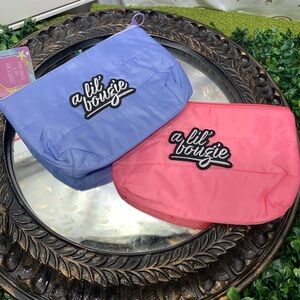 Lil' Bougie Cosmetic Bags in Blue and Pink